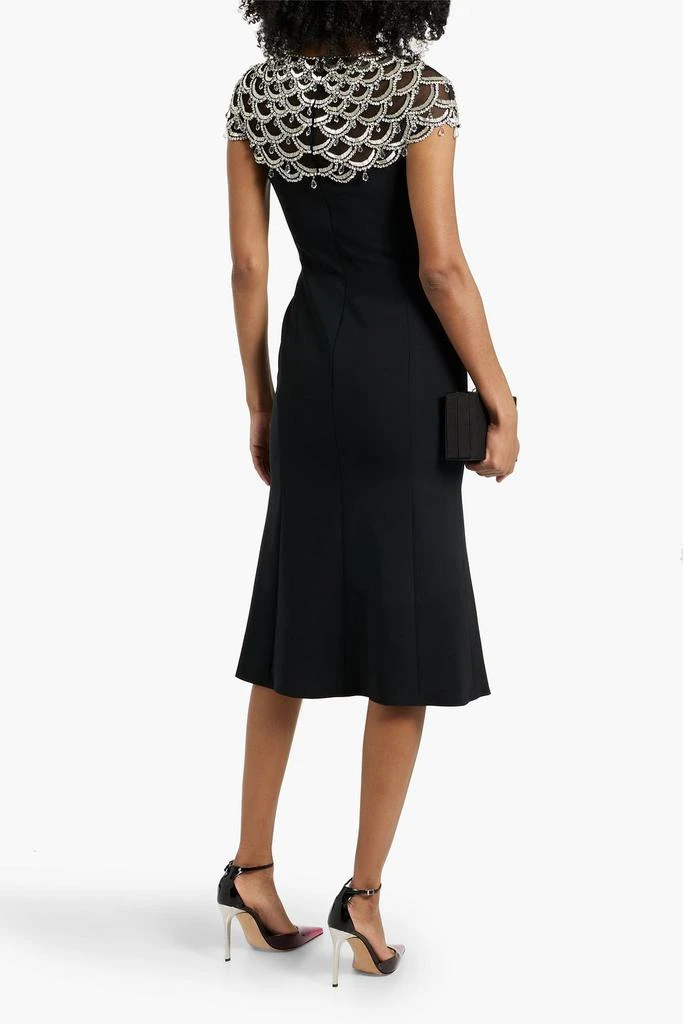 Jenny Packham Melody embellished tulle and crepe midi dress 3