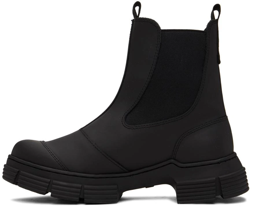 Ganni Black Recycled Rubber City Boots 3