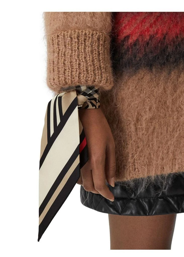 Burberry Montage print silk skinny scarf 4