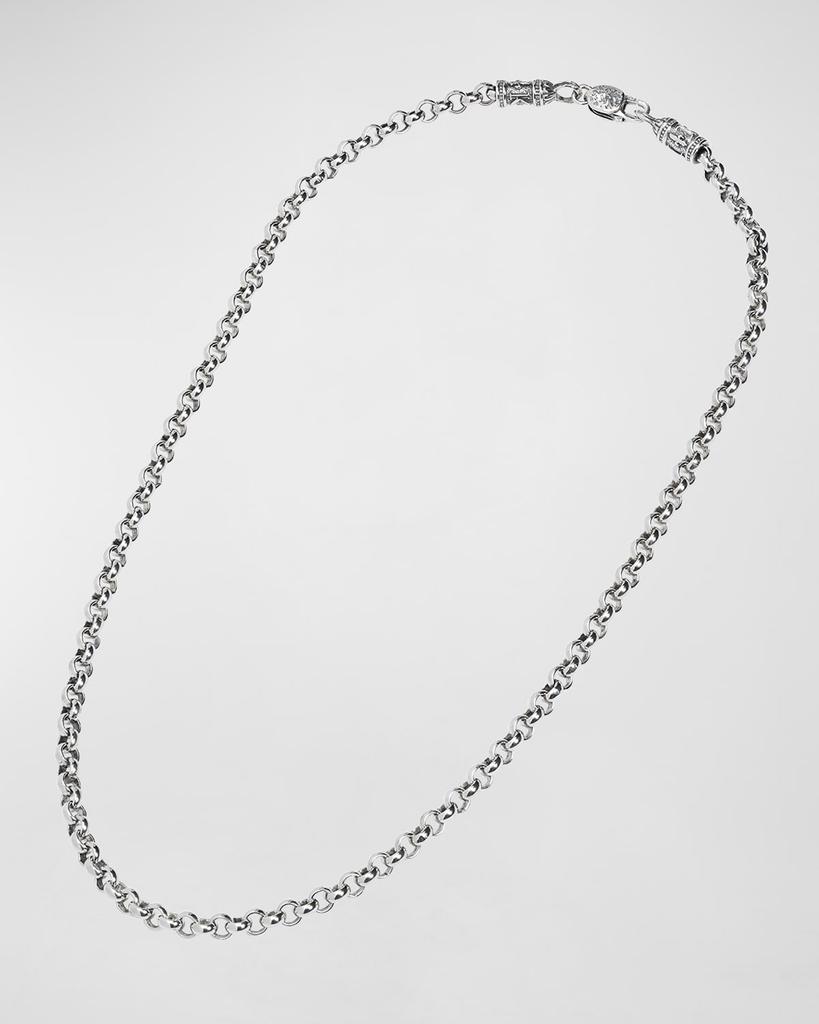 Konstantino Men's Sterling Silver Cable Chain Necklace, 18"L