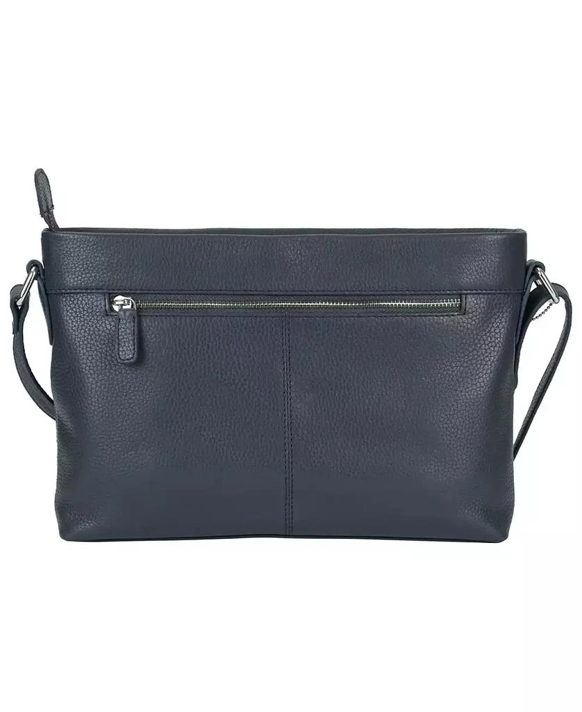 Mancini Leather Goods Pebble Loretta Leather Crossbody Handbag with Organizer 11