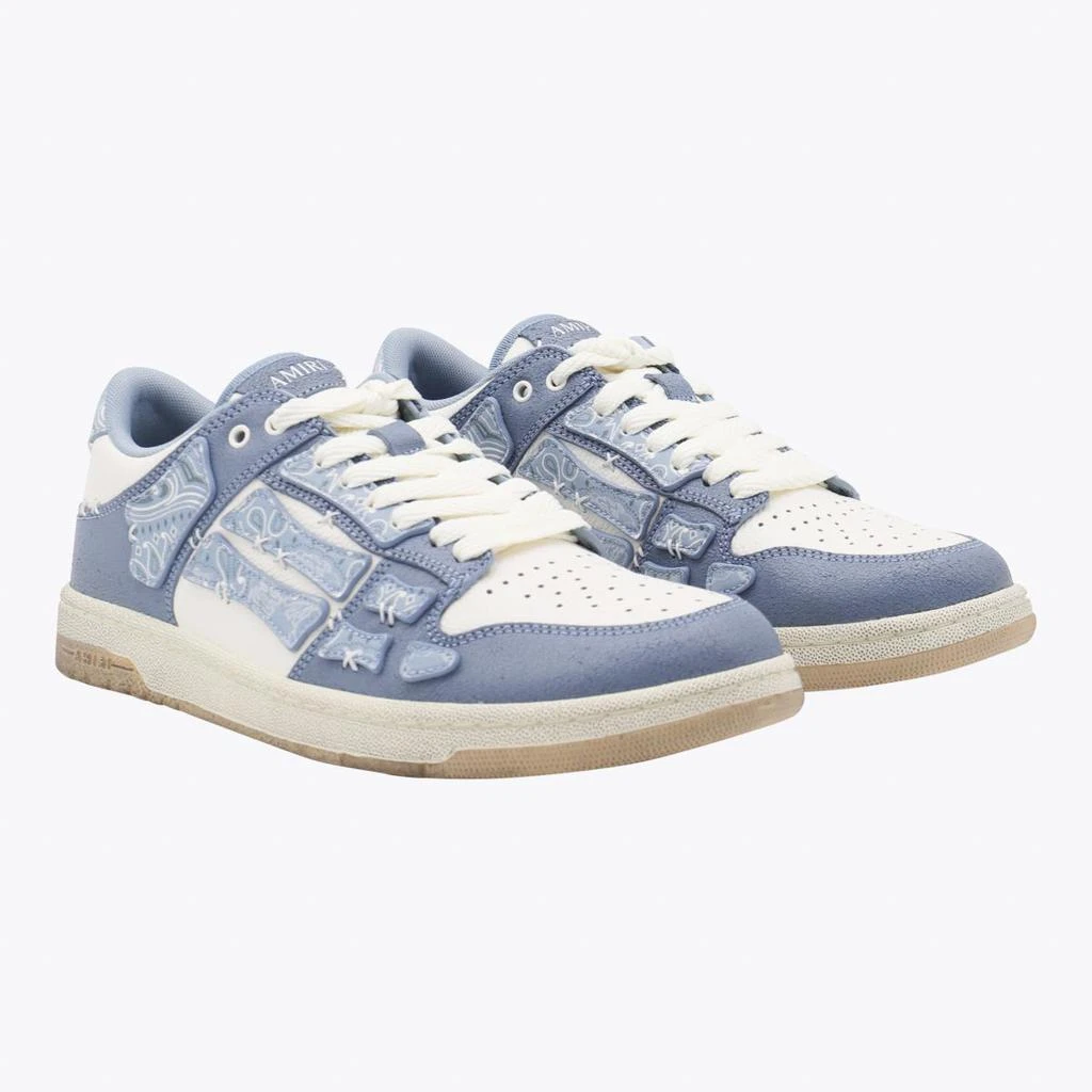 AMIRI Amiri Light Blue Leather Bandana Skel Low Top Sneakers 2