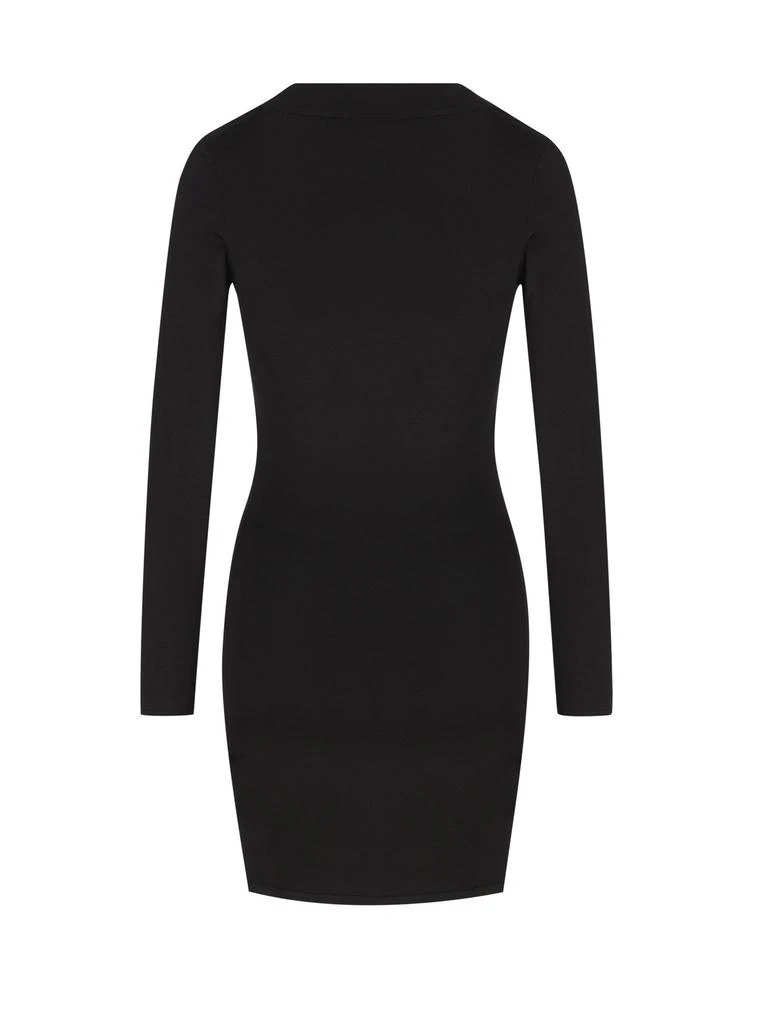 Yves Saint Laurent Saint Laurent Décolleté Long-Sleeved Knitted Dress 2