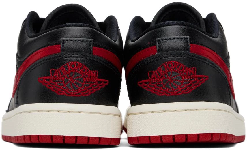 Jordan Black & Red Air Jordan 1 Low Sneakers 2