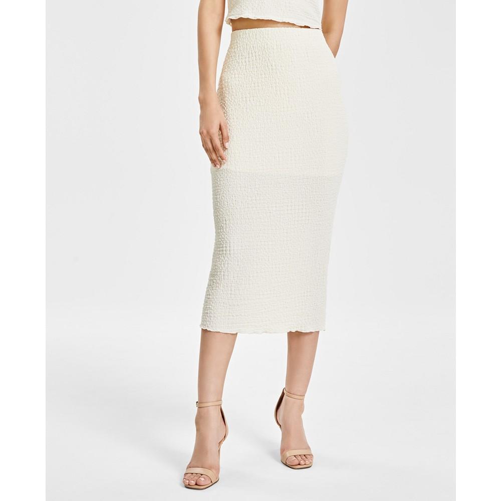 Macy's Bar III Women's Textured Midi Skirt, Created for Macy's