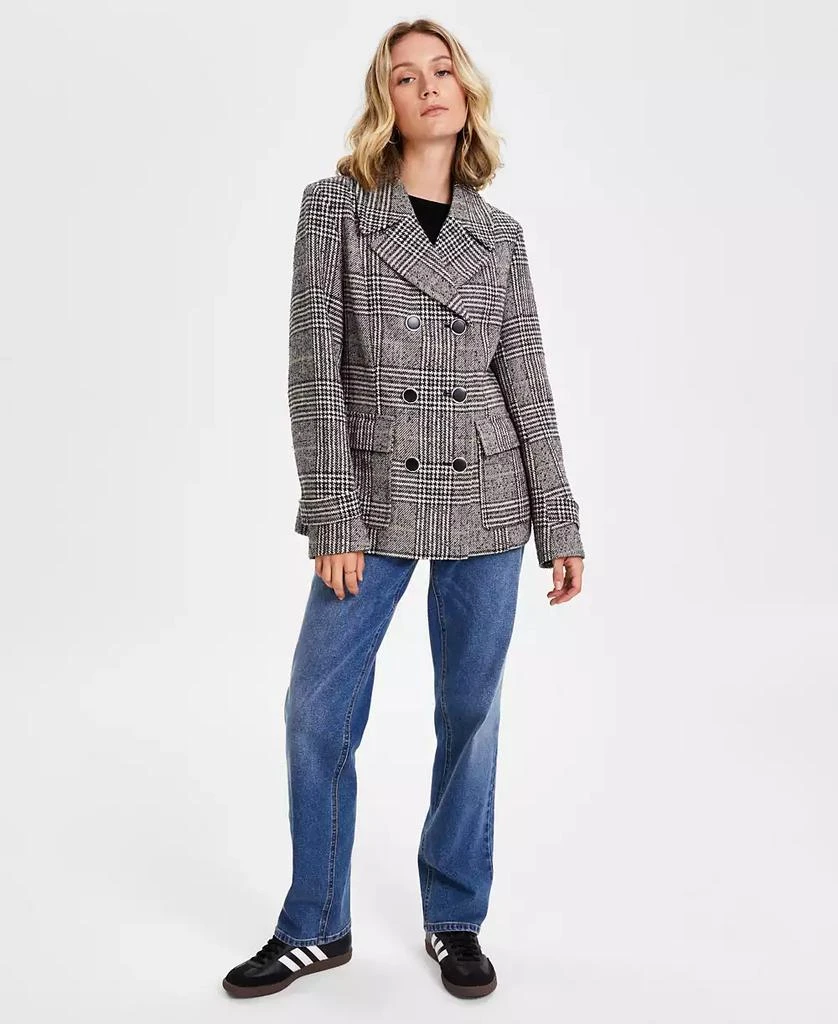 Maralyn & Me Juniors' Double-Breasted Long-Sleeve Peacoat, Created for Macy's 4