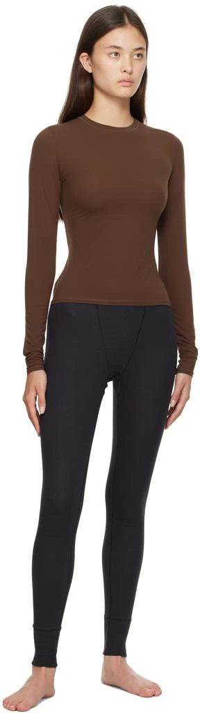 SKIMS Brown Fits Everybody Long Sleeve T-Shirt 4
