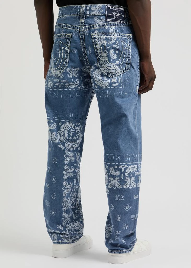 True Religion Bobby bandana-print straight-leg jeans  3