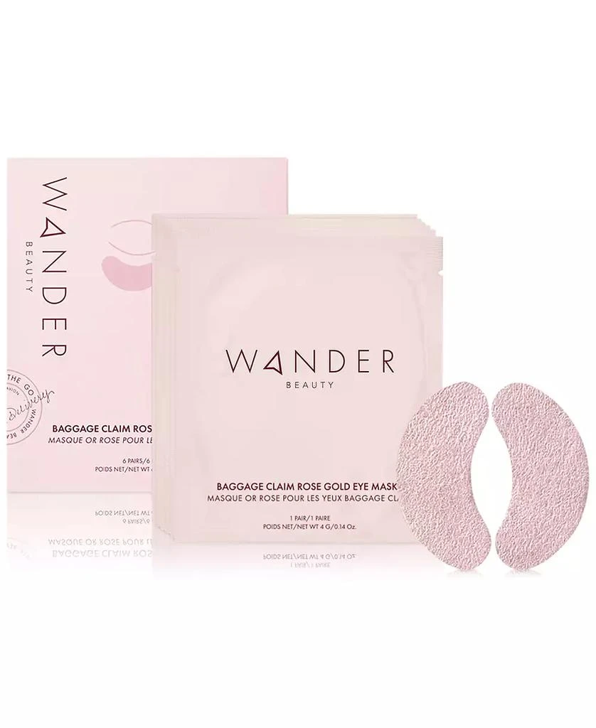 Wander Beauty Baggage Claim Rose Gold Eye Masks, 6-Pk. 1
