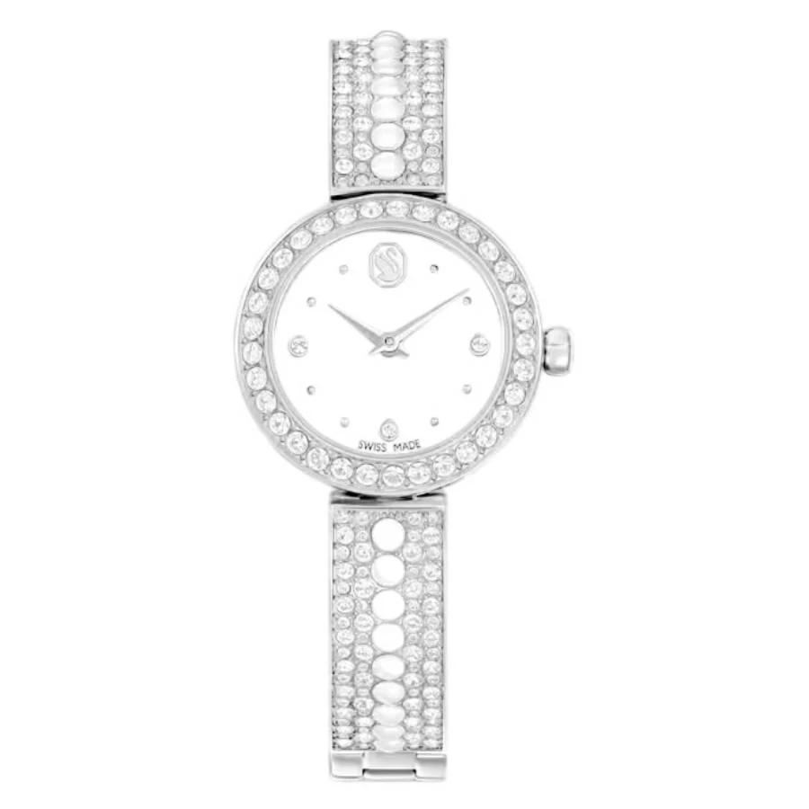 Swarovski Swarovski Matrix Pearl Bangle Quartz Crystal Silver Dial Ladies Watch 5743680