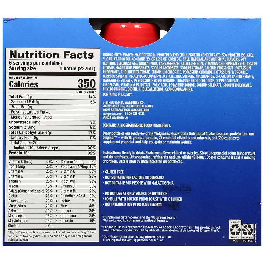 Walgreens Plus Protein Nutritional Shake 7