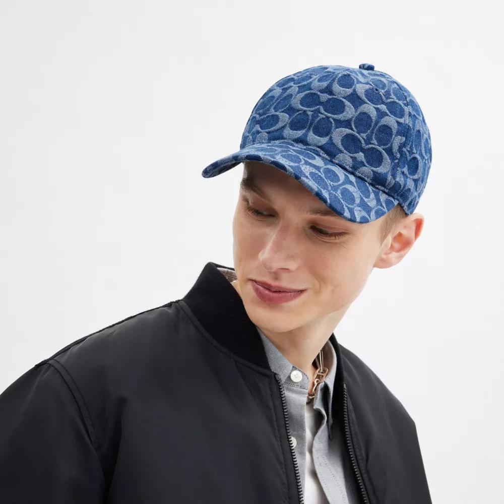 Coach Signature Denim Baseball Hat - Hats - BeyondStyle