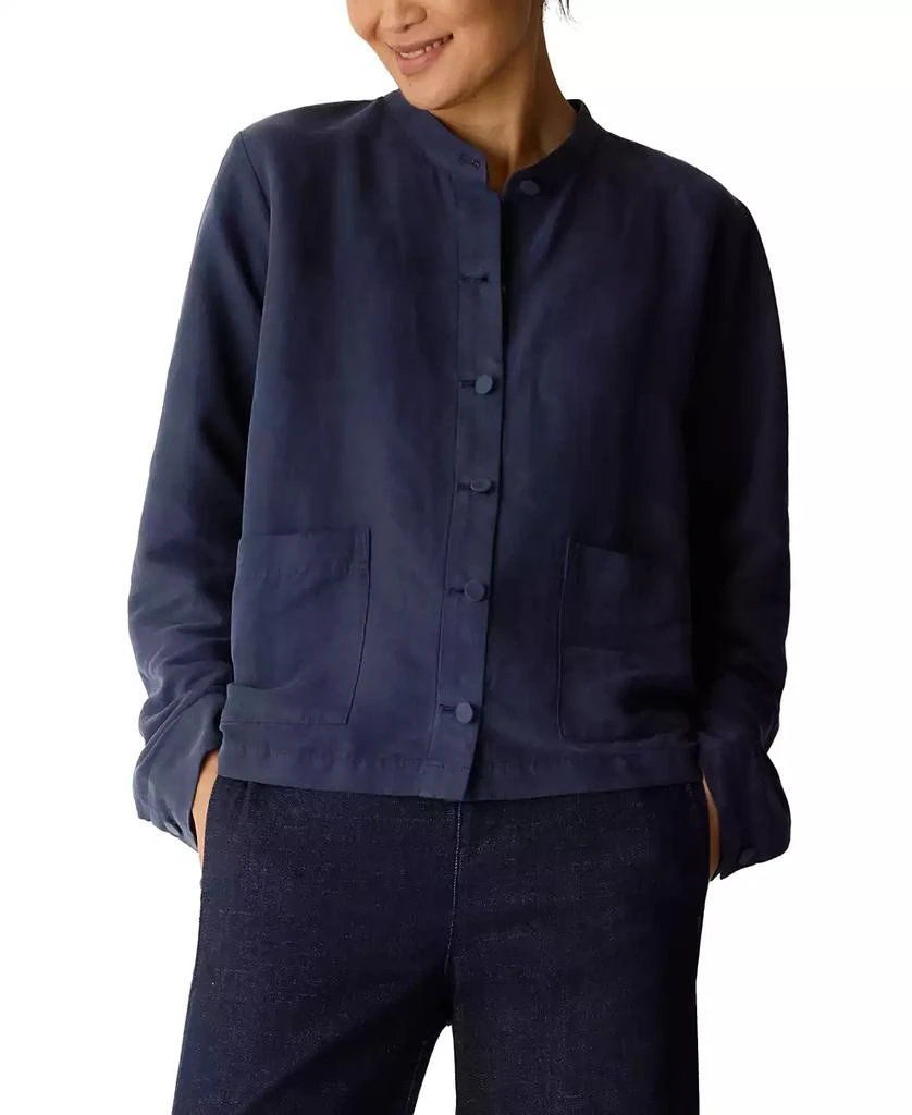 Eileen Fisher Women
s Mandarin Collar Shirt Jacket