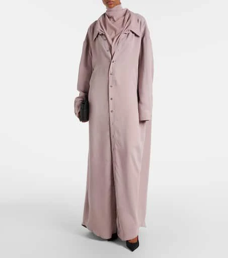 Y/Project Turtleneck mesh-trimmed shirt dress 2