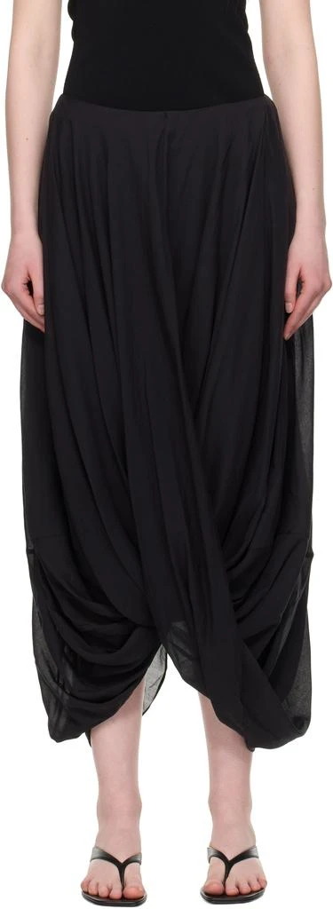Totême Black Cocoon Maxi Skirt 1