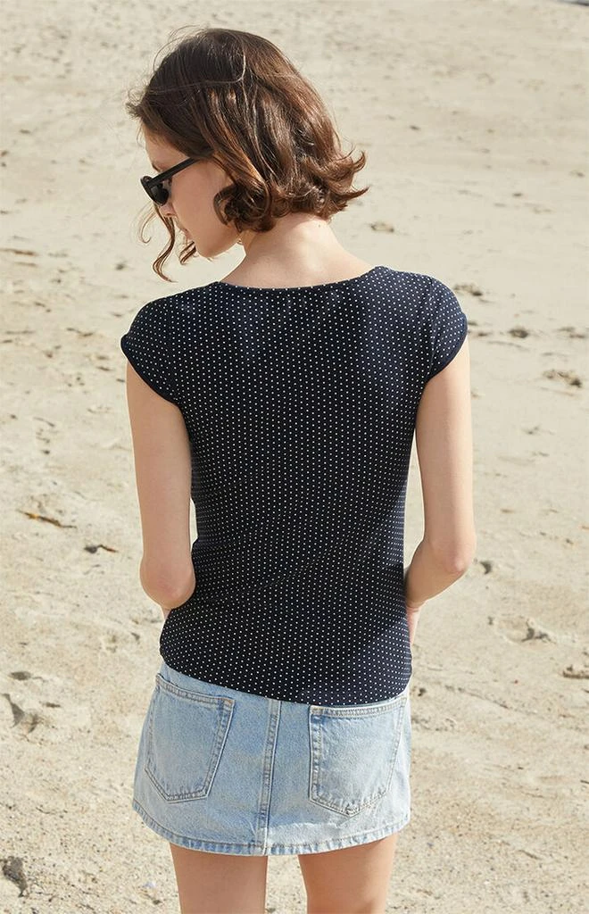 John Galt Black Polka Dot Ella Top 3