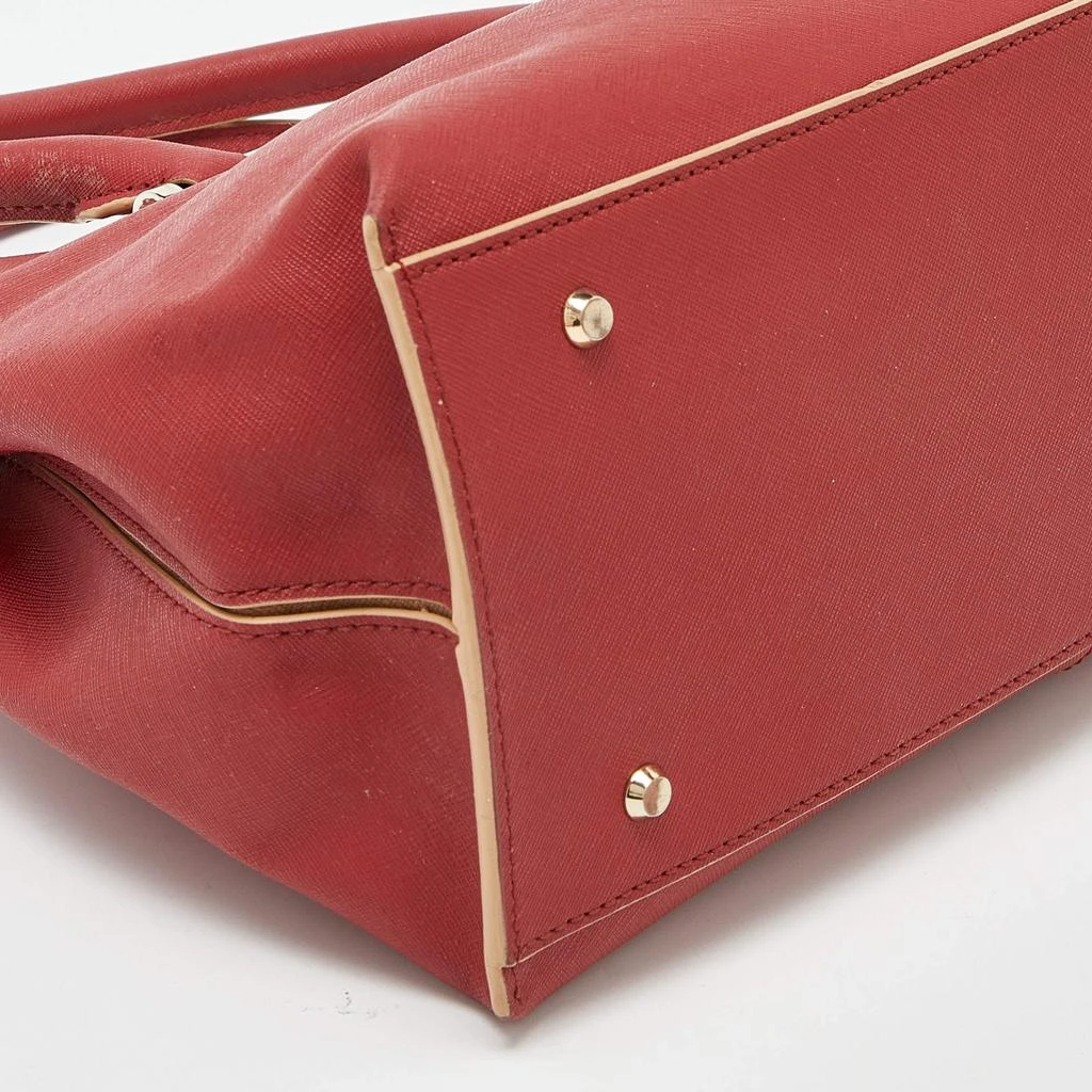 DKNY DKNY Red Leather Bryant Park Double Zip Shopper Tote 10