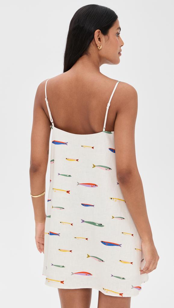 Staud Laura Linen Mini Dress