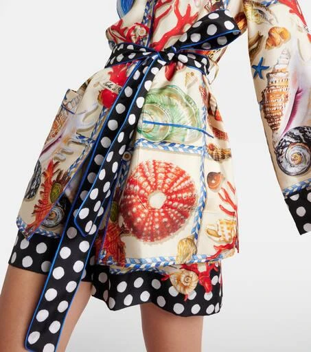 Dolce 
Gabbana Capri printed silk satin shirt 5