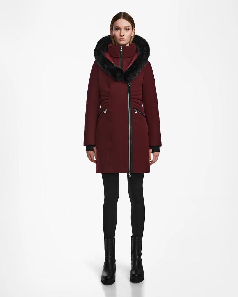 RUDSAK CORA WOMEN'S FITTED DOWN JACKET WITH REMOVABLE FAUX FUR