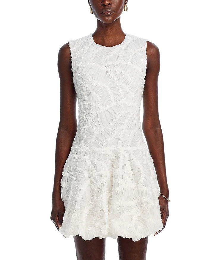 SIMKHAI Vallan Feathered Chiffon Mini Dress 7