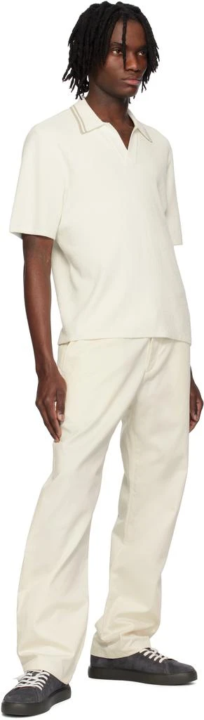 Rag & Bone Off-White Haydon Straight Fit Cotton Chino Trousers 4