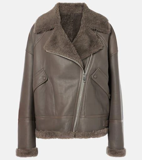 Yves Salomon Meteo shearling-lined leather jacket 1