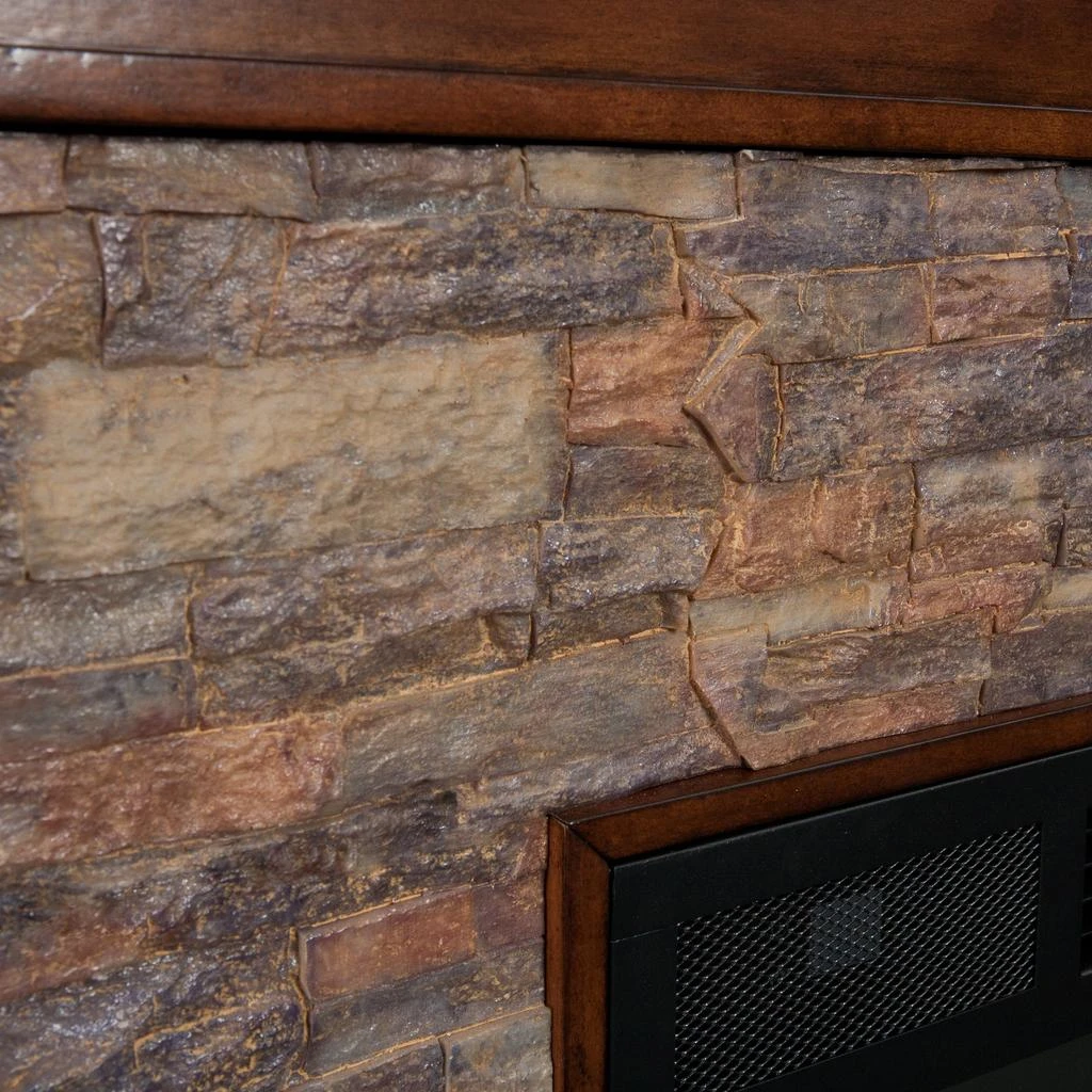 SEI Canyon Heights Faux Stone Electric Fireplace 2