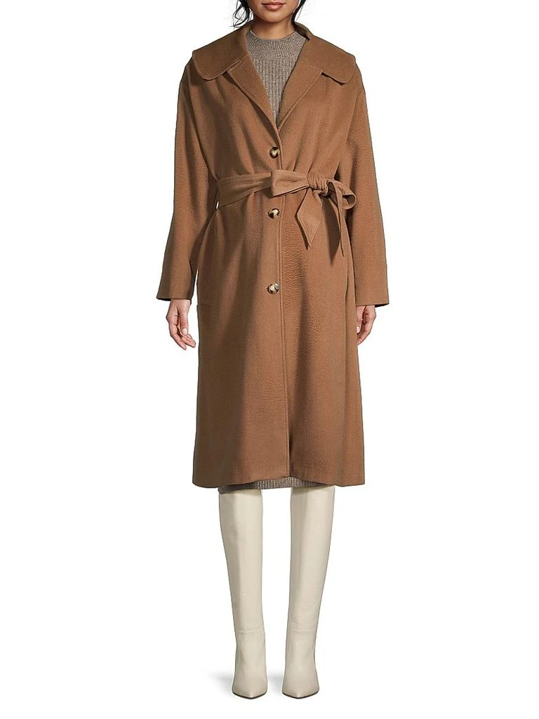 Emilia George Eugene Wool Tie-Waist Maternity Coat 3