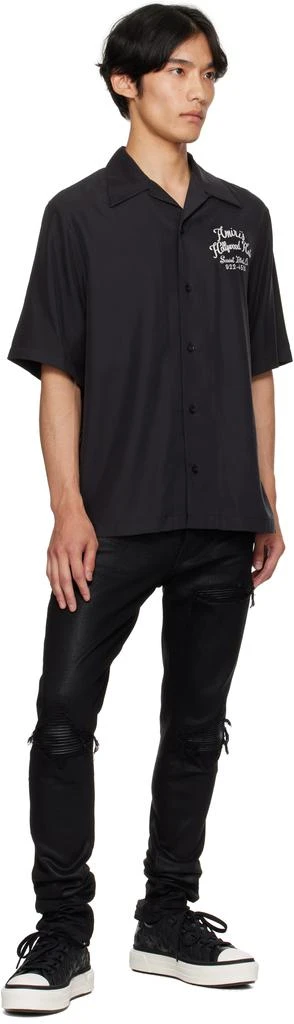 AMIRI Black 
Hollywood Auto
 Bowling Shirt 4