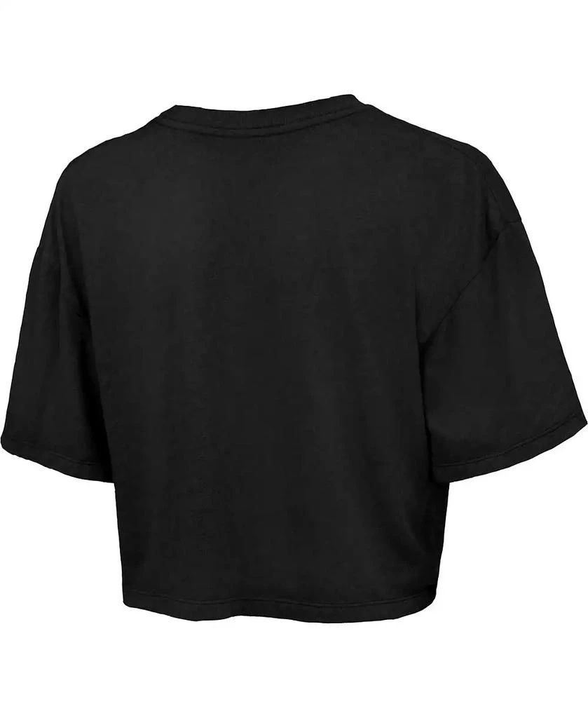 Majestic Women's Black Los Angeles Dodgers 2024 World Series Champions Boxy Cropped T-Shirt 2