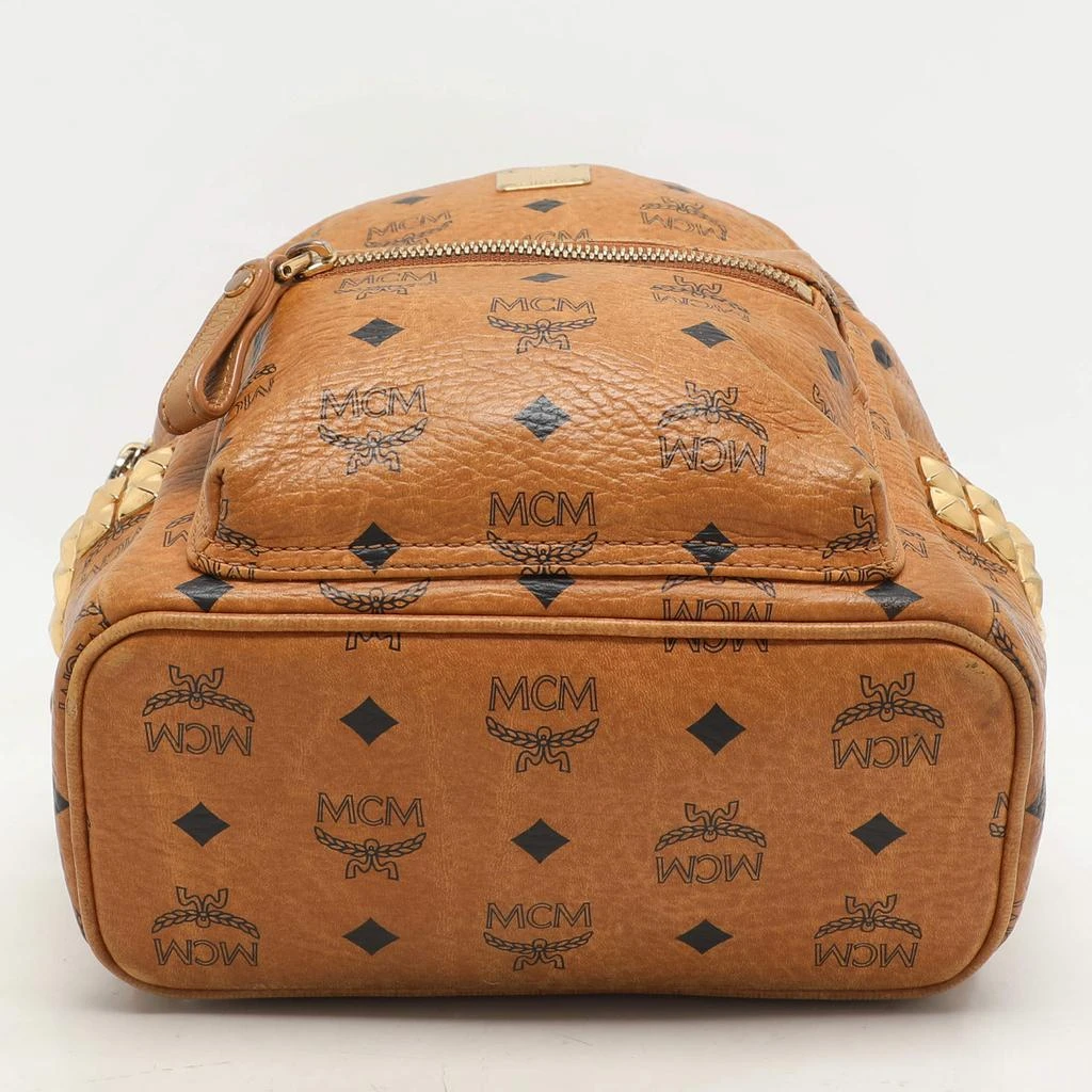 MCM MCM Cognacn Visetos Coated Canvas and Leather Studs Stark Backpack 17
