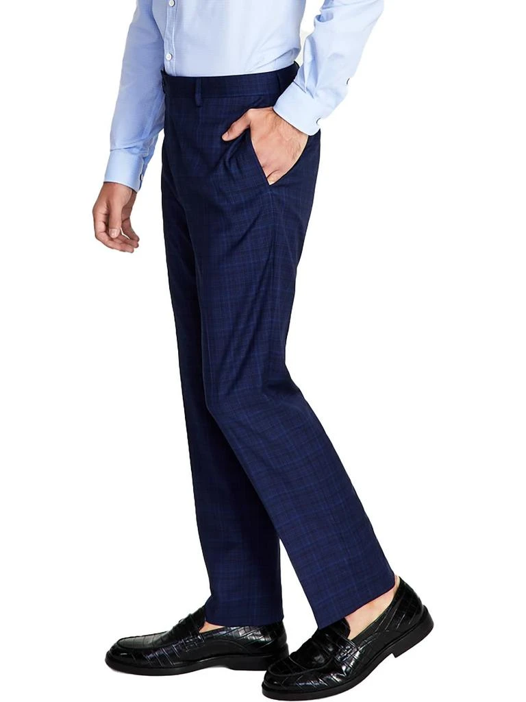 Calvin Klein Mens Slim Fit Plaid Suit Pants 1