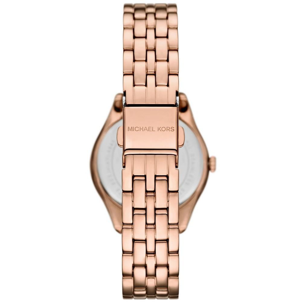 Michael Kors Women's Harlowe Three-Hand Rose Gold-Tone Stainless Steel Watch 33mm