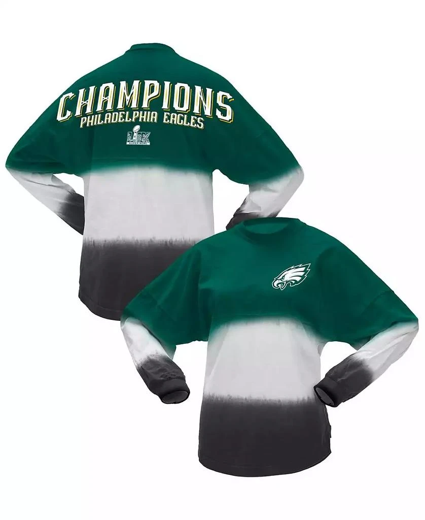 Fanatics Women's Midnight Green Philadelphia Eagles Super Bowl LIX Champions Horizontal Ombre Spirit Jersey Long Sleeve T-Shirt 1