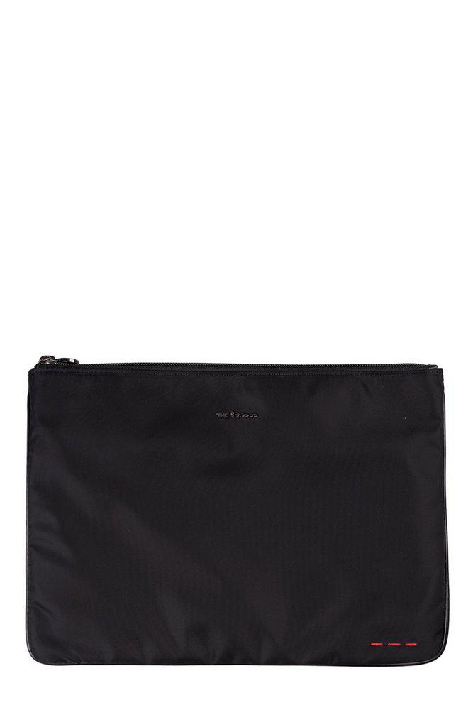 Kiton Kiton Logo Embroidered Stitched Clutch Bag