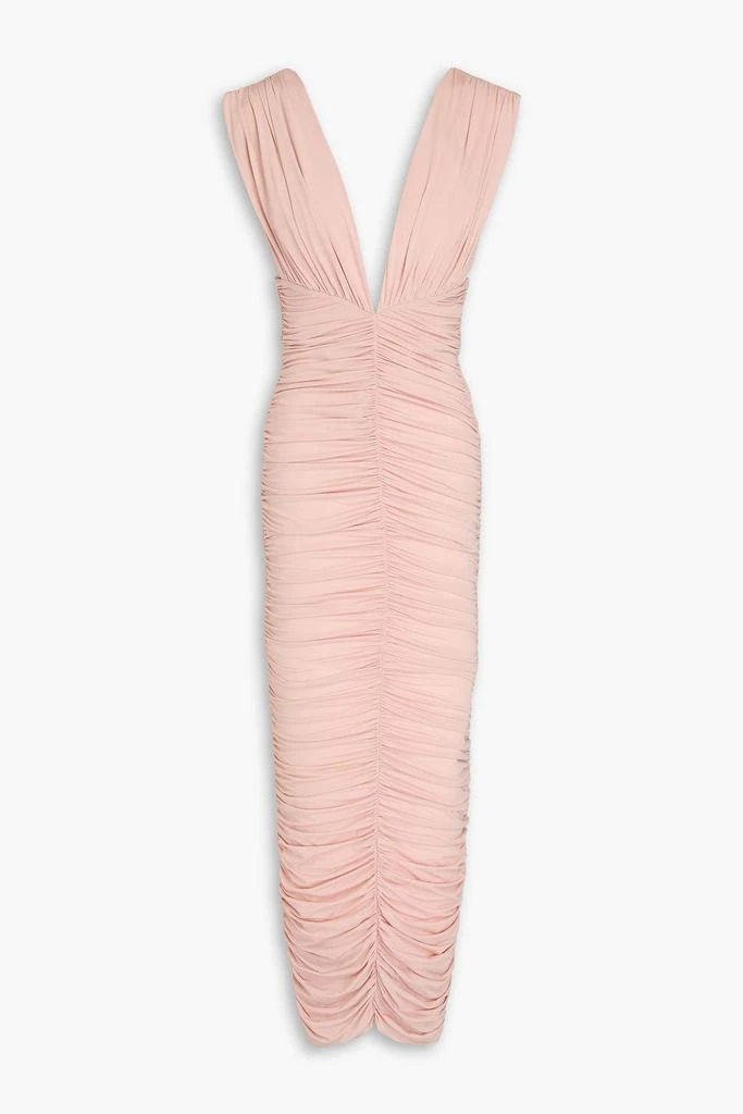 Alex Perry Ruched stretch-jesey midi dress 1