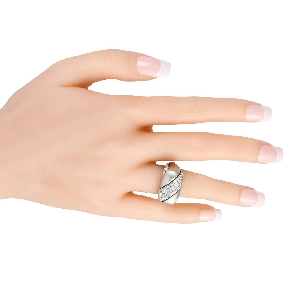 Damiani 18K White Gold 1.25ct Diamond Square Dome Ring DA09-080224 3