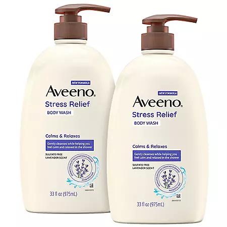 Aveeno Aveeno Stress Relief Body Wash, 33 fl. oz., 2 pk.