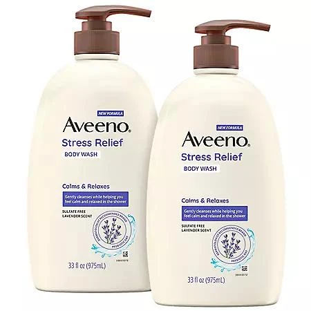 Aveeno Aveeno Stress Relief Body Wash, 33 fl. oz., 2 pk. 1