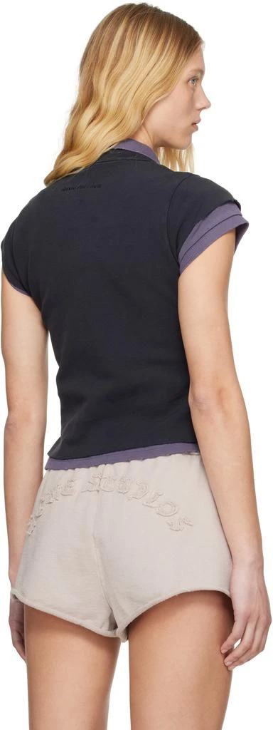 Alexander Wang Navy Layered Shrunken Polo 3