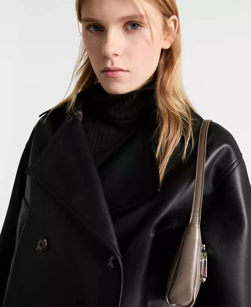 Mango Women's Leather Effect Crop Jacket 5