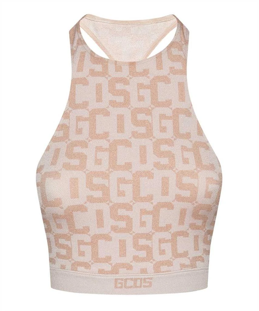 GCDS Gcds x wolford monogram basic crop top 1