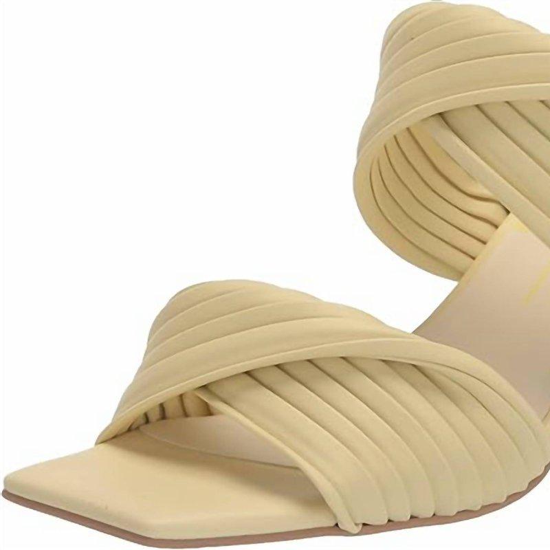 Dolce Vita Women's Pilton Heeled Sandal In Lemon Cream Stella