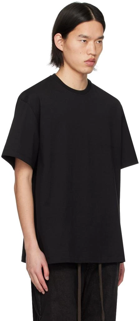Wooyoungmi Black Leather Patch T-Shirt 2