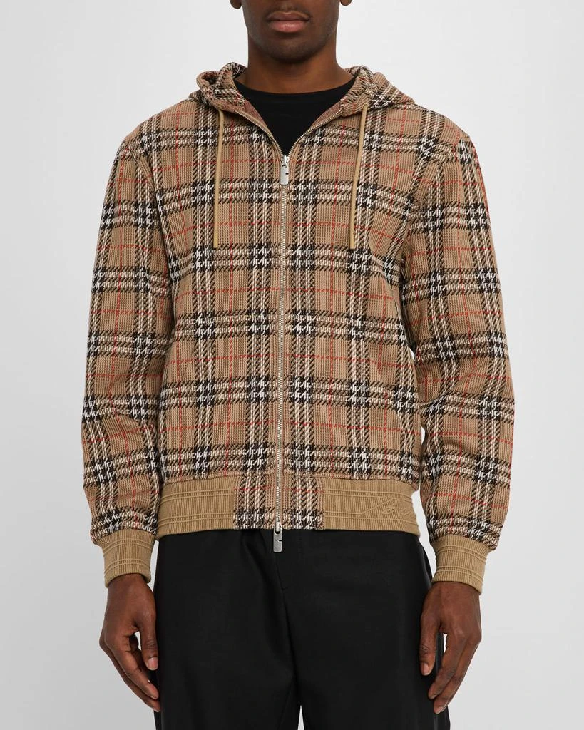 Burberry Men's Check Full-Zip Hoodie 4