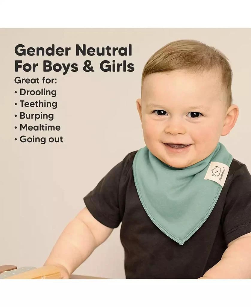 KeaBabies 10pk Baby Bandana Bibs, Cotton Baby Drool Bibs for Baby Boy, Girl, Baby Bibs for Infant, Newborn 6