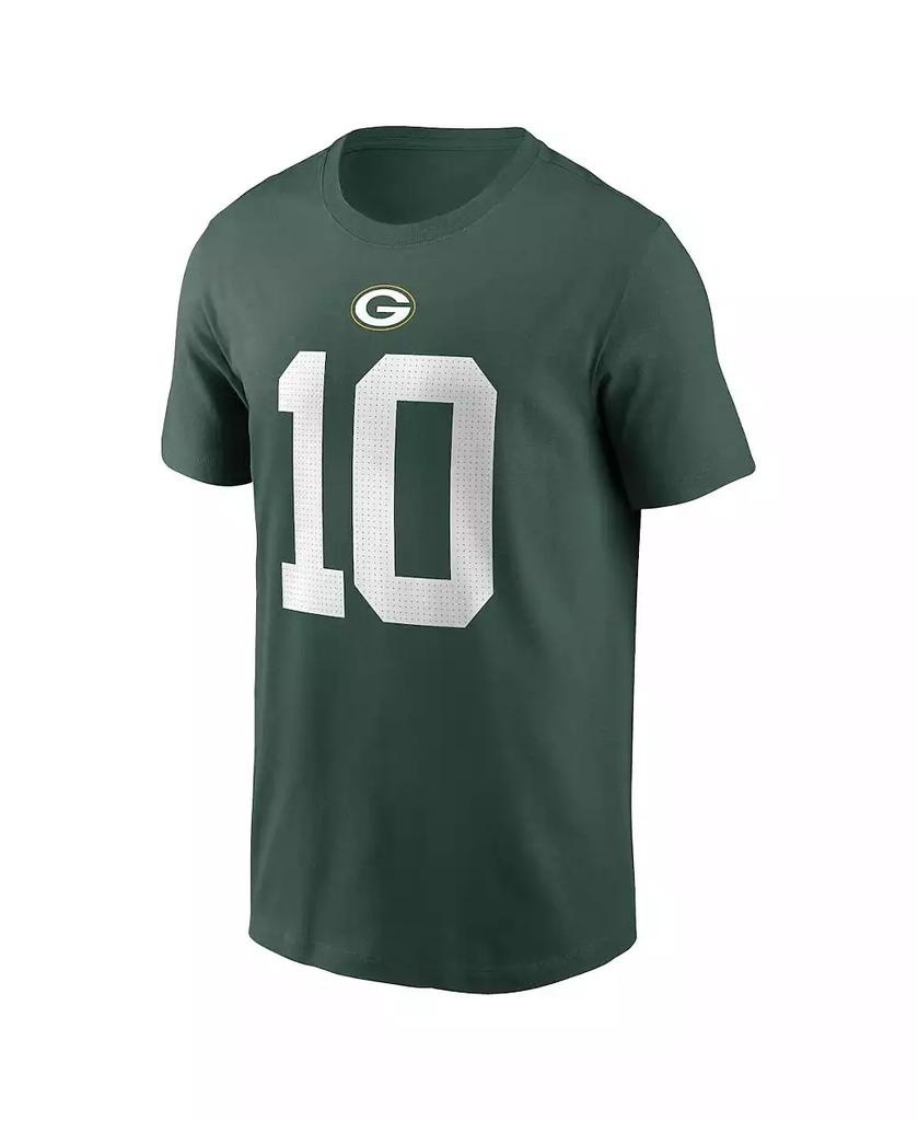 NIKE Men's Jordan Love Green Green Bay Packers Player Name and Number T-shirt