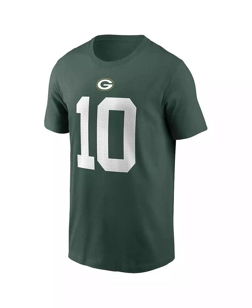 Nike Men's Jordan Love Green Green Bay Packers Player Name and Number T-shirt 3