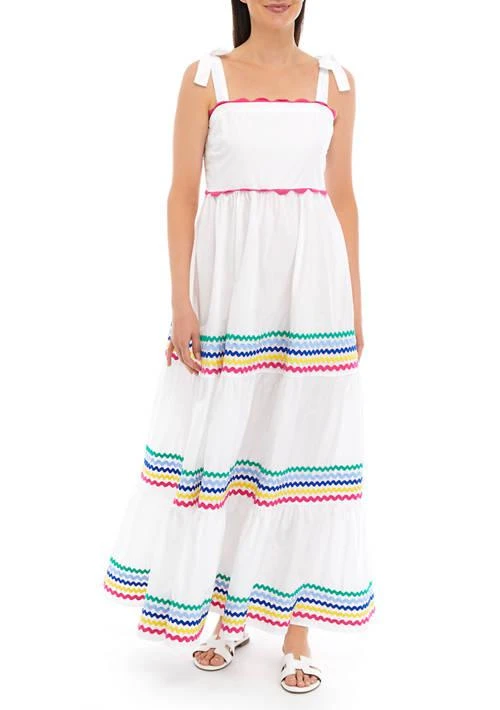 Crown & Ivy™ Ivy Womens Sleeveless Tiered Ric Rac Dress 1